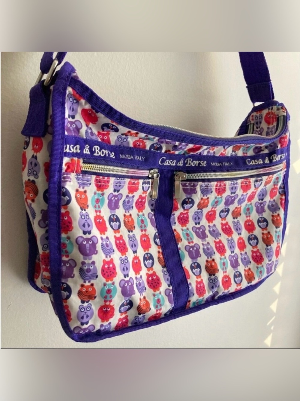 Casa di Borse Moda Italy Graphic Animal Print Crossbody Bag